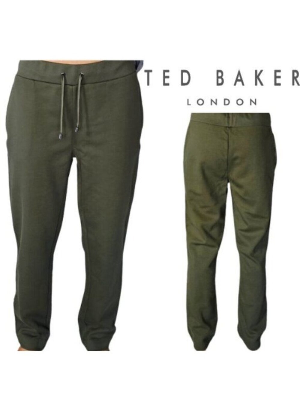 🆕Ted Baker London Relaxed Side Trim Jogger in Olive Green Size 4-6 NWT